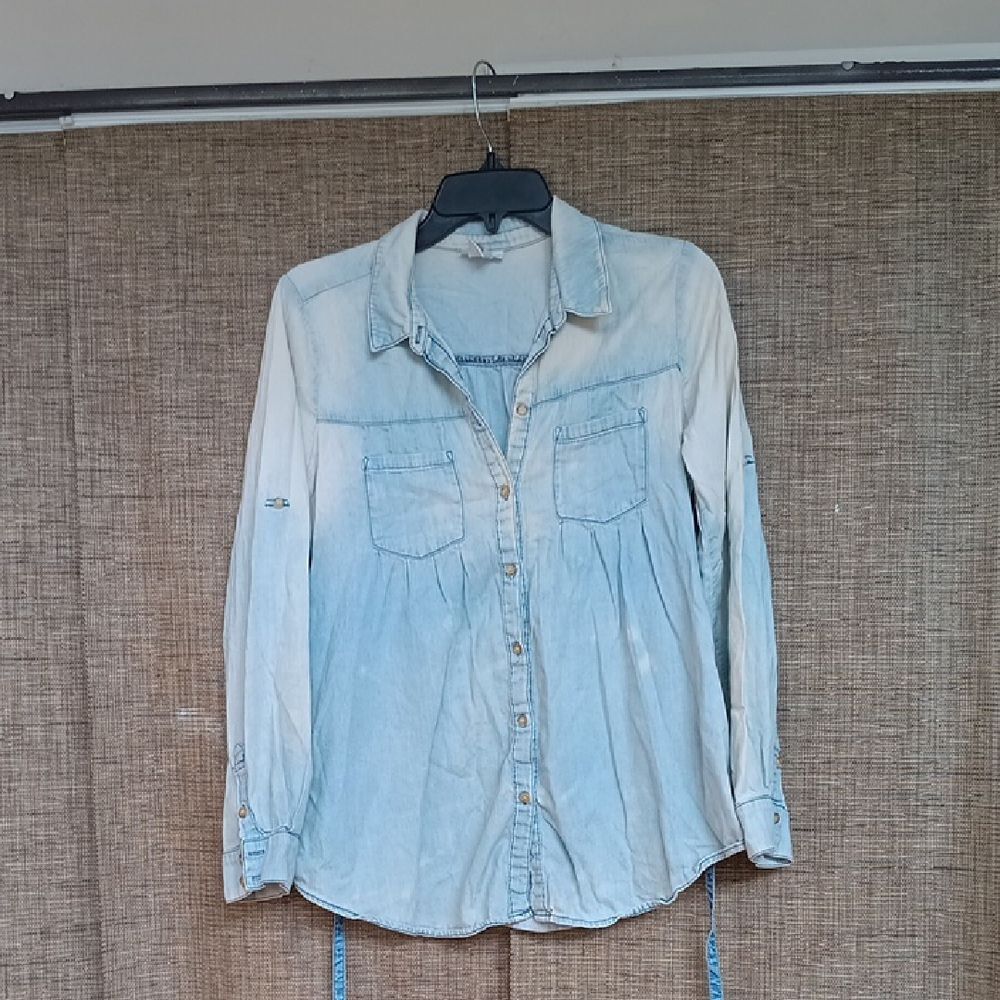 Motherhood Light Blue Denim Shirt